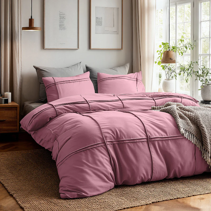 Dekbedovertrek Washed Tufted - Oud Roze - Image 6