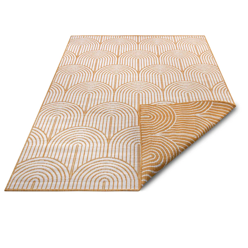 Dubbelzijdig Buitenkleed Flatweave - Oker - Image 7