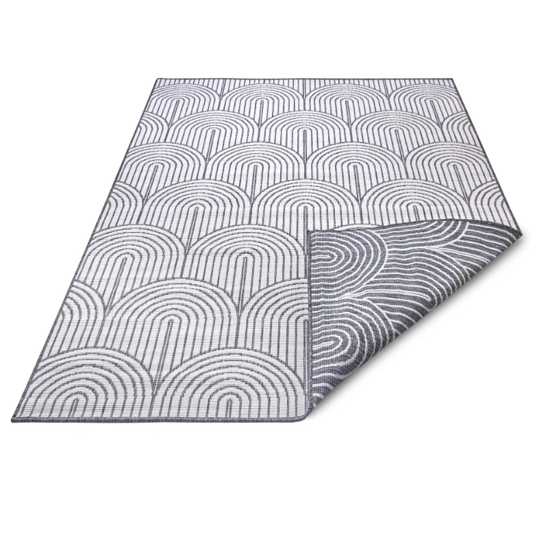 Dubbelzijdig Buitenkleed Flatweave - Zilver - Image 4