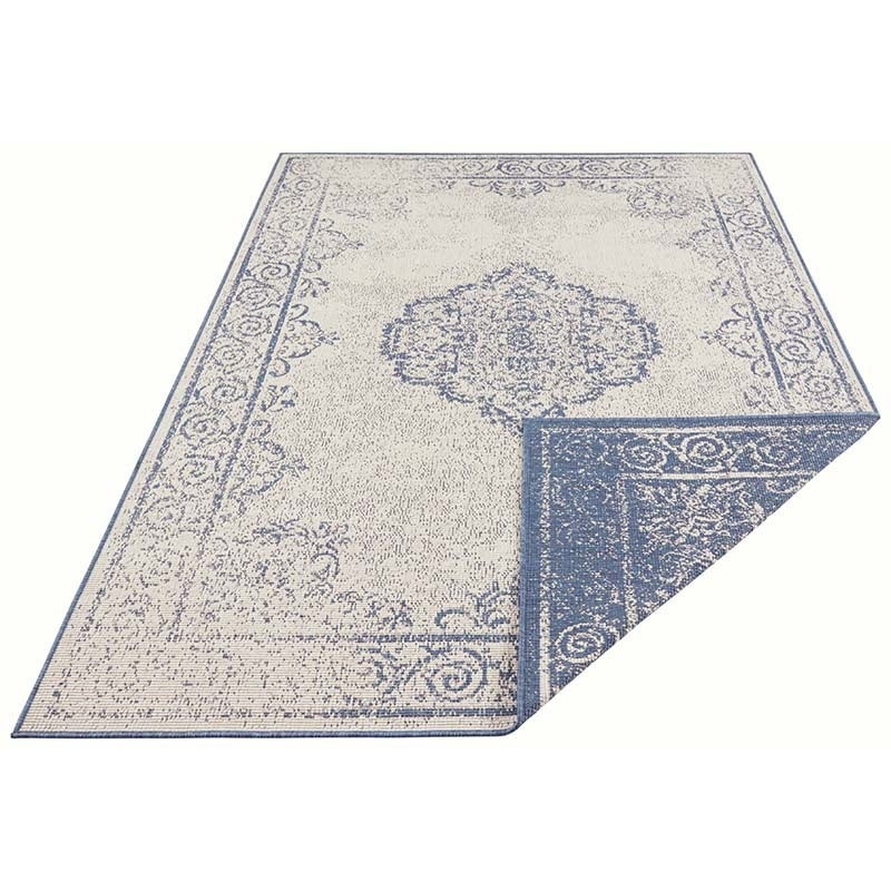 Dubbelzijdig Buitenkleed Triomphe - Blauw/Crème - Image 3