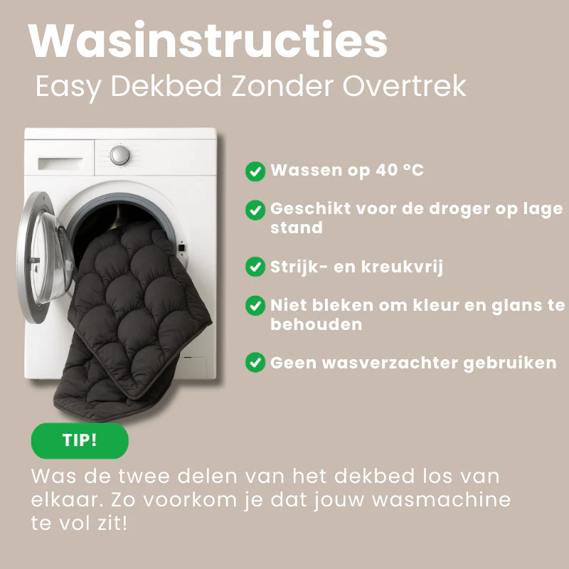 Easy Dekbed Zonder Overtrek - 4 Seizoenen - Navy - Image 10
