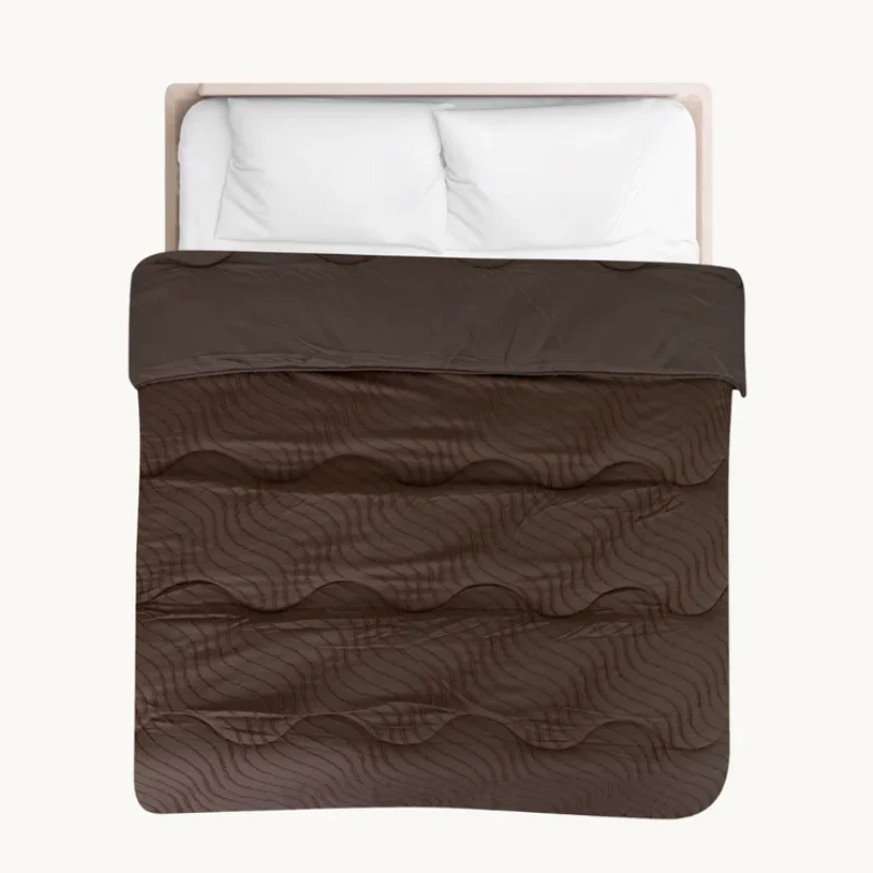 Easy Dekbed Zonder Overtrek -  Japandi Waves - Bruin - Image 9
