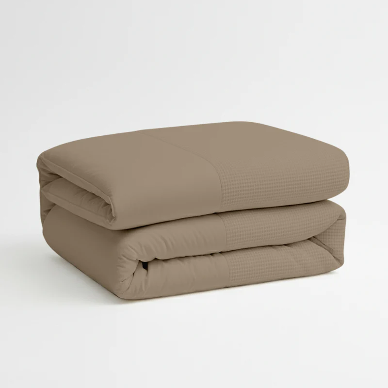 Easy Dekbed Zonder Overtrek - Waffle Band - Taupe - Image 4