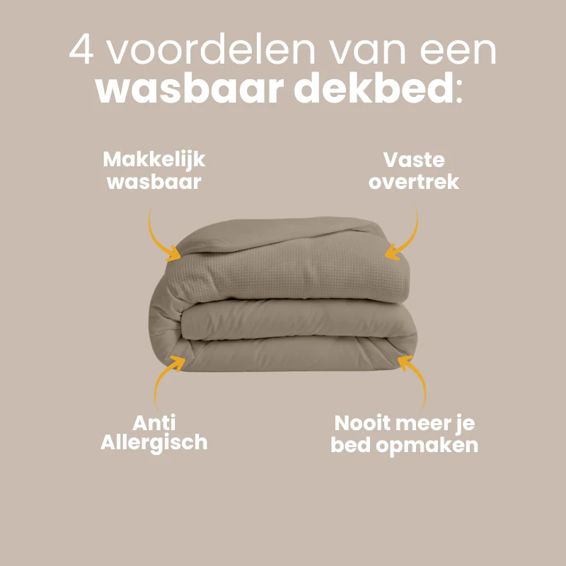 Easy Dekbed Zonder Overtrek - Waffle Band - Taupe - Image 8