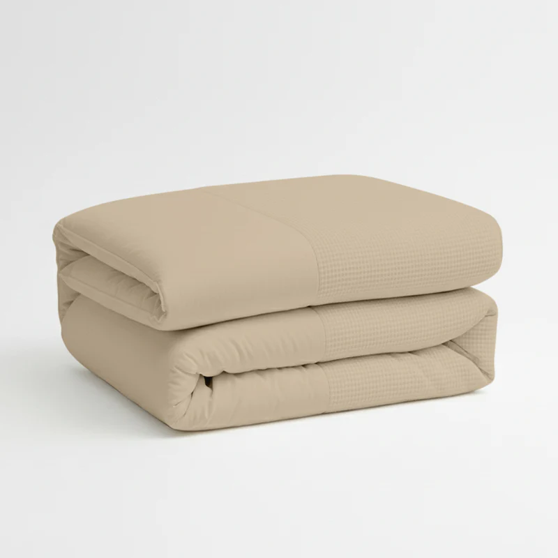 Easy Dekbed Zonder Overtrek - Waffle Band - Zand - Image 4