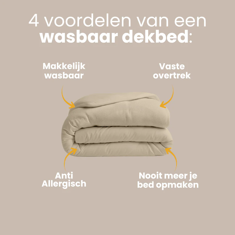 Easy Dekbed Zonder Overtrek - Waffle Band - Zand - Image 5