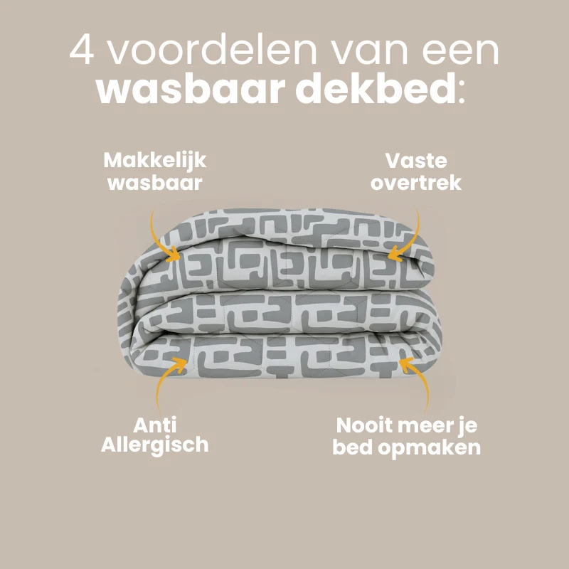Easy Dekbed Zonder Overtrek - Abstract - Grijs - Image 3