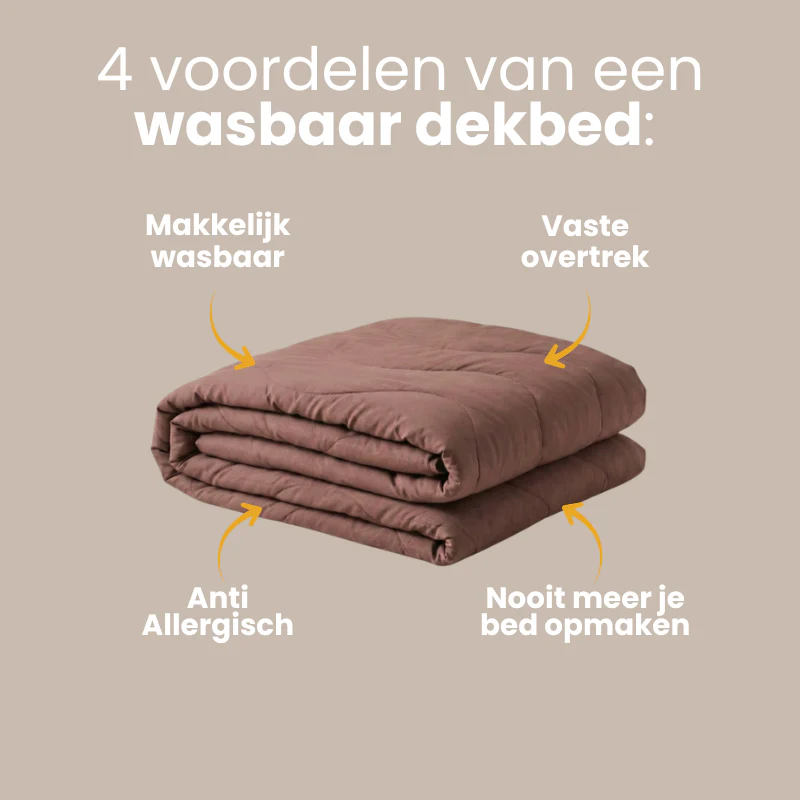 Easy Dekbed Zonder Overtrek Wave Uni - Bruin - Image 5