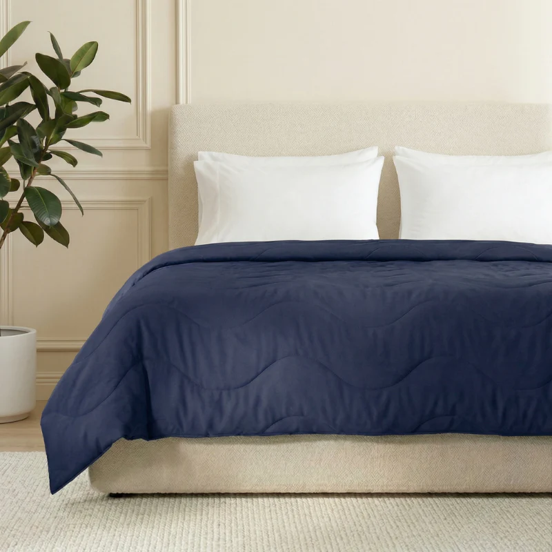 Easy Dekbed Zonder Overtrek Wave Uni - Navy - Image 2
