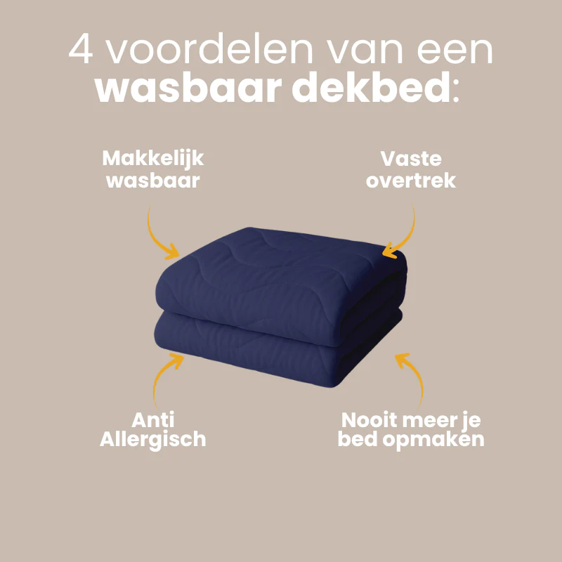 Easy Dekbed Zonder Overtrek Wave Uni - Navy - Image 3