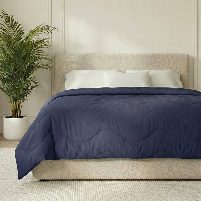 Easy Dekbed Zonder Overtrek Wave Uni - Navy - Image 4