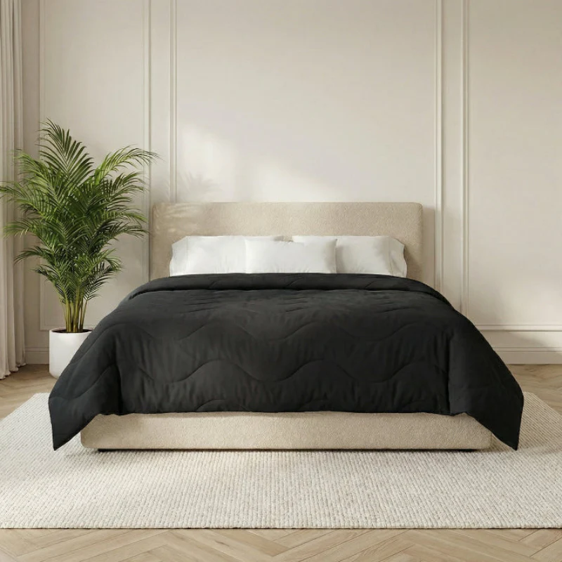 Easy Dekbed Zonder Overtrek Wave Uni - Zwart - Image 4