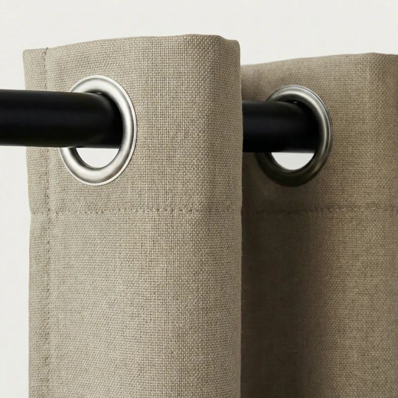 Gordijnen 100% Verduisterend - Ringen - Beige - Image 2