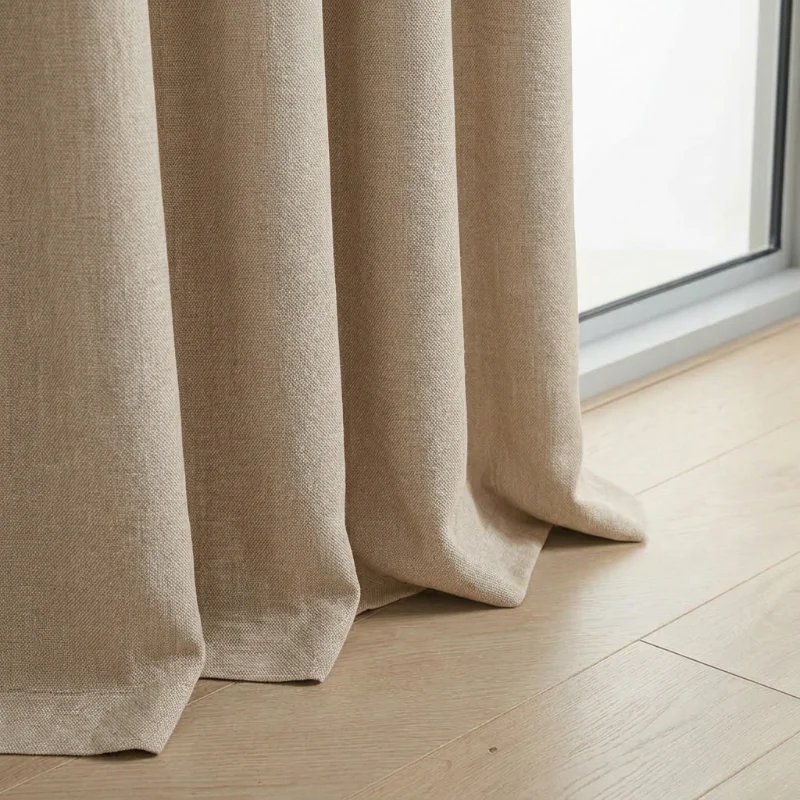 Gordijnen met Linnen Look - Haken - Beige - Image 3