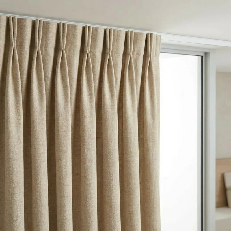 Gordijnen met Linnen Look - Haken - Beige - Image 6