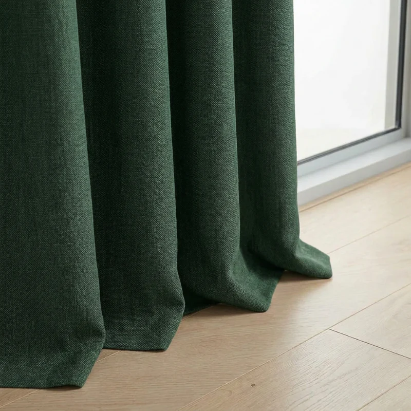 Gordijnen met Linnen Look - Ringen - Groen - Image 5