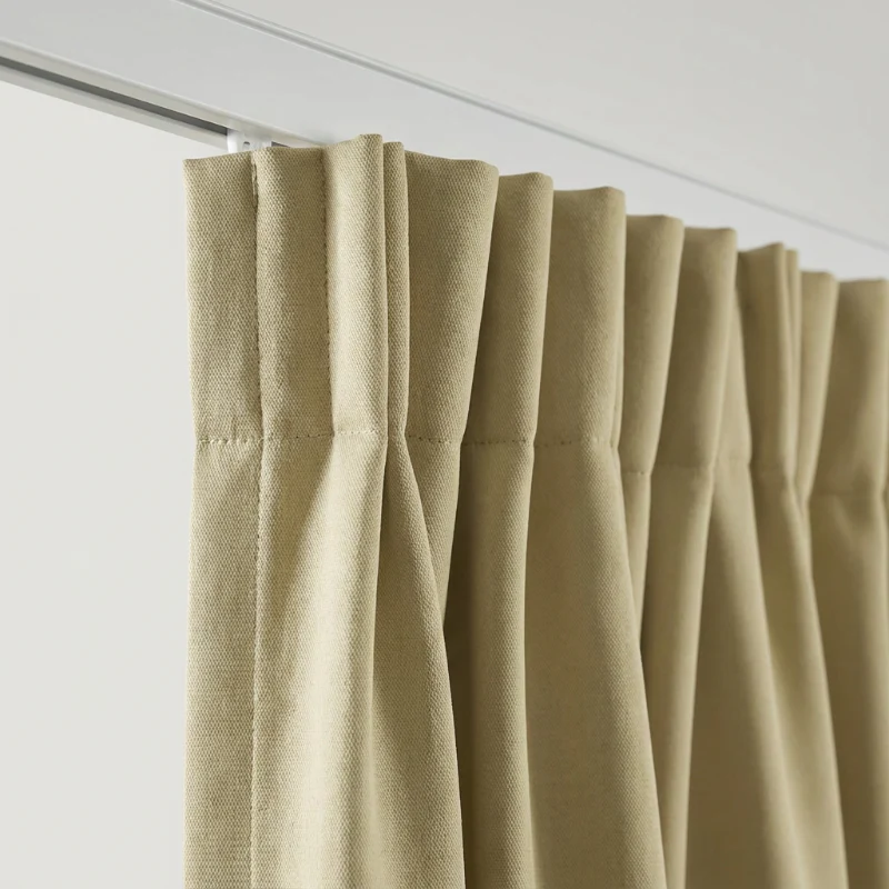 Gordijnen Verduisterend & Isolerend - Haken - Beige/Zand - Image 3