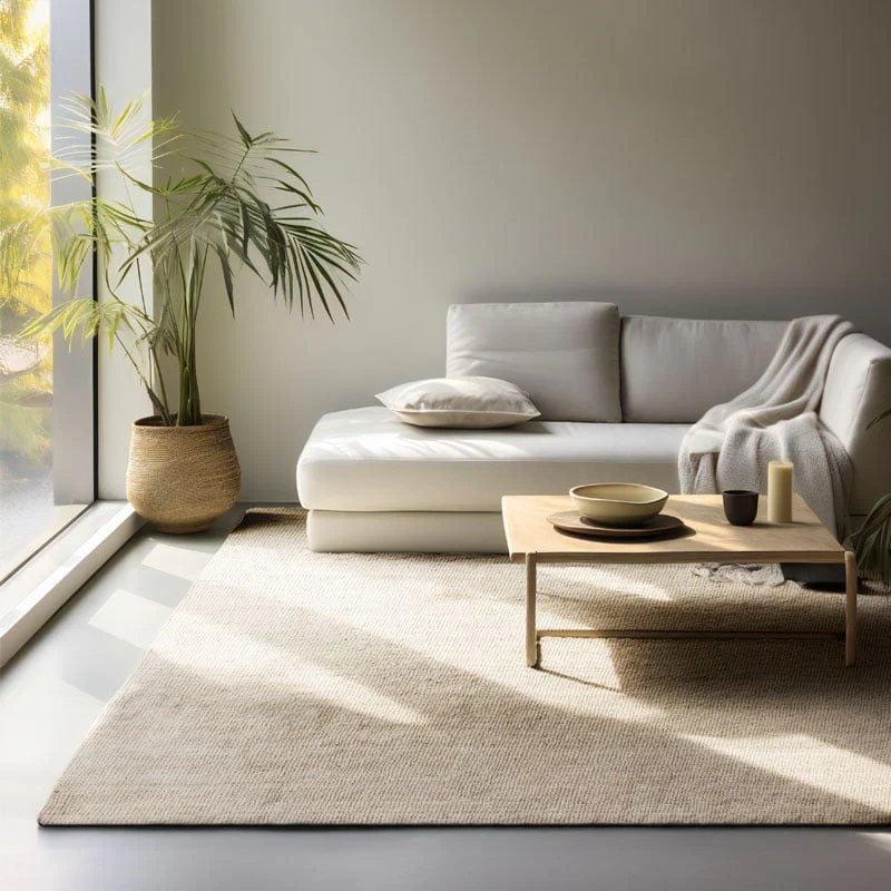 Handgeweven Jute Vloerkleed - Crème - Image 3