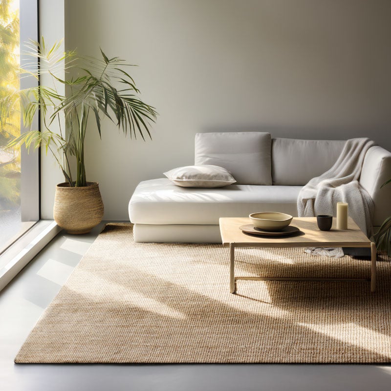 Handgeweven Jute Vloerkleed - Naturel - Image 3