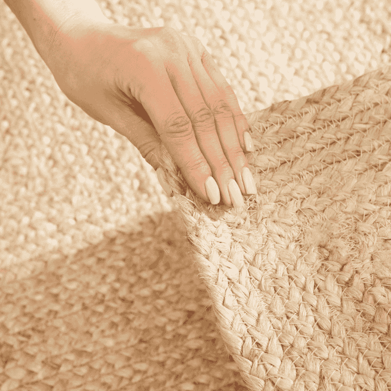 Handgeweven Jute Vloerkleed Sharmila - Crème - Image 4