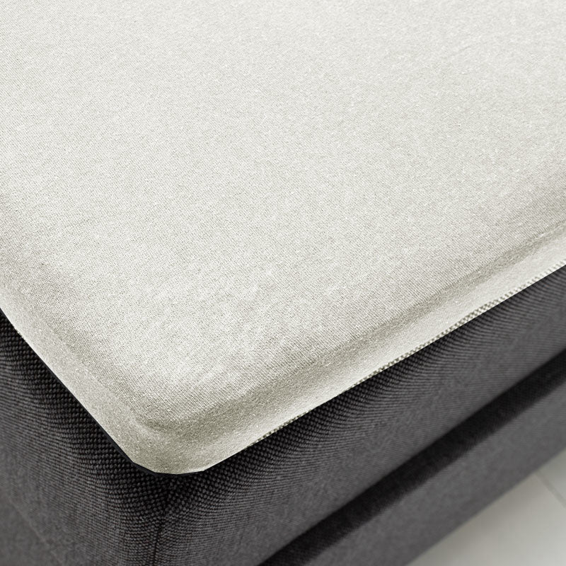 Topper Hoeslaken - Katoen Jersey Stretch - Crème - Image 3