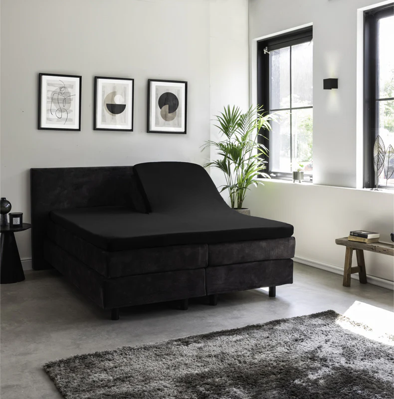 Splittopper Hoeslaken - Egyptisch Katoen Stretch - Antraciet - Image 2