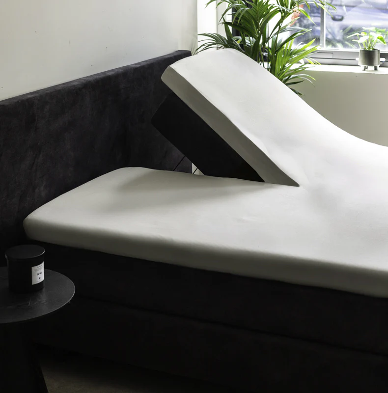 Splittopper Hoeslaken - Egyptisch Katoen Stretch - Crème - Image 3