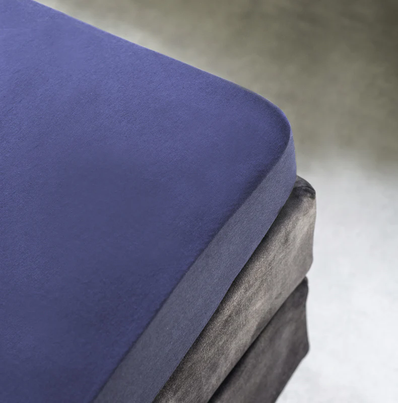 Splittopper Hoeslaken - Egyptisch Katoen Stretch - Navy - Image 4
