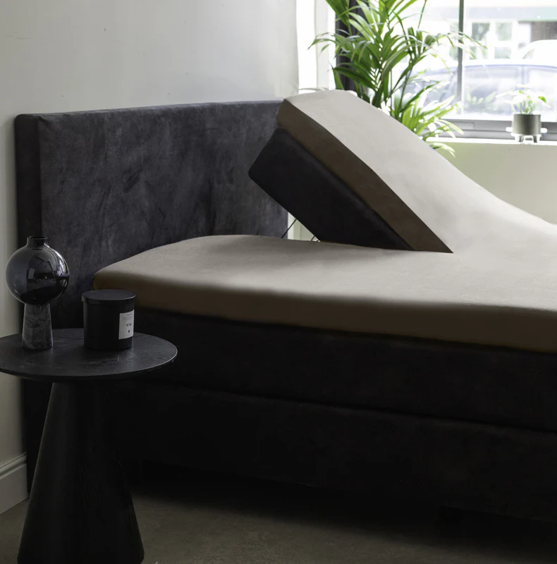 Splittopper Hoeslaken - Egyptisch Katoen Stretch - Taupe - Image 2