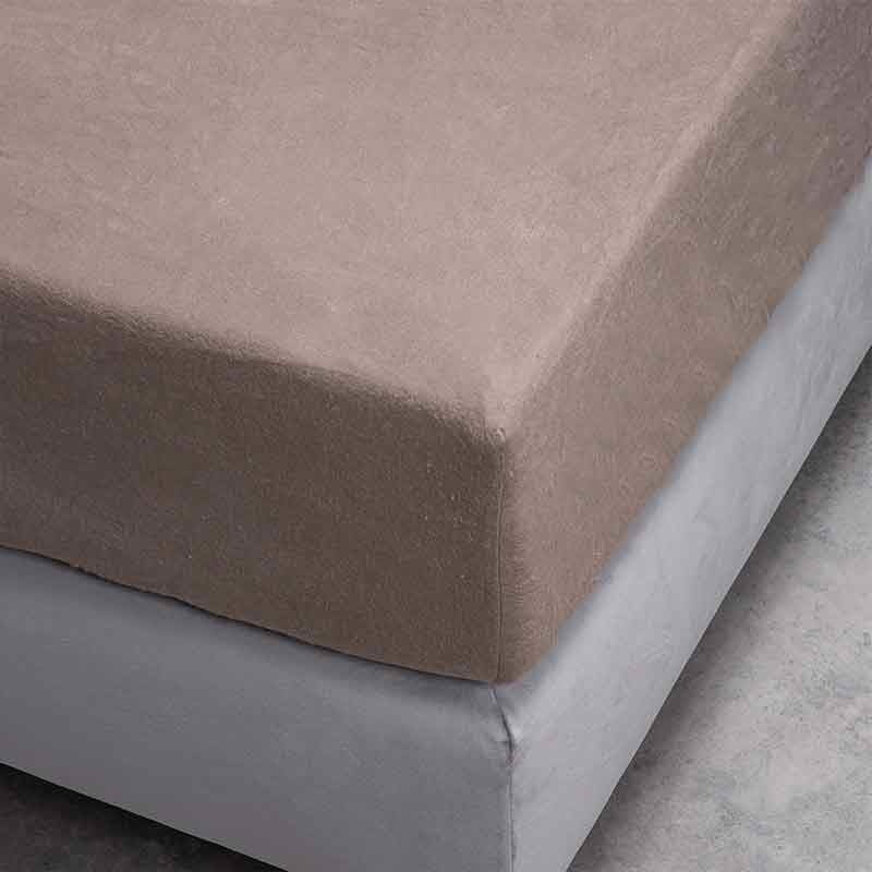Hoeslaken Katoen Flanel - Taupe - Image 3