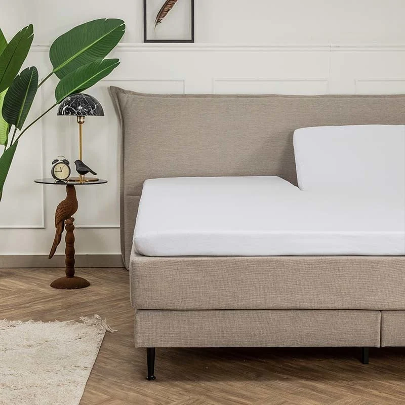 Splittopper Hoeslaken - Katoen Dubbel Jersey - Wit - Image 2