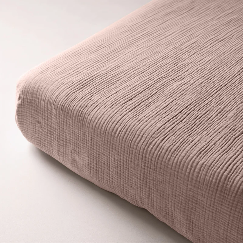 Hoeslaken Katoen Mousseline - Roze - Image 4