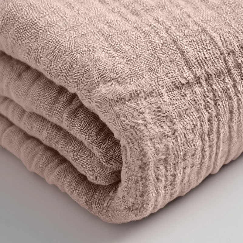 Hoeslaken Katoen Mousseline - Roze - Image 6