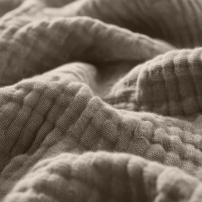 Hoeslaken Katoen Mousseline - Taupe - Image 5
