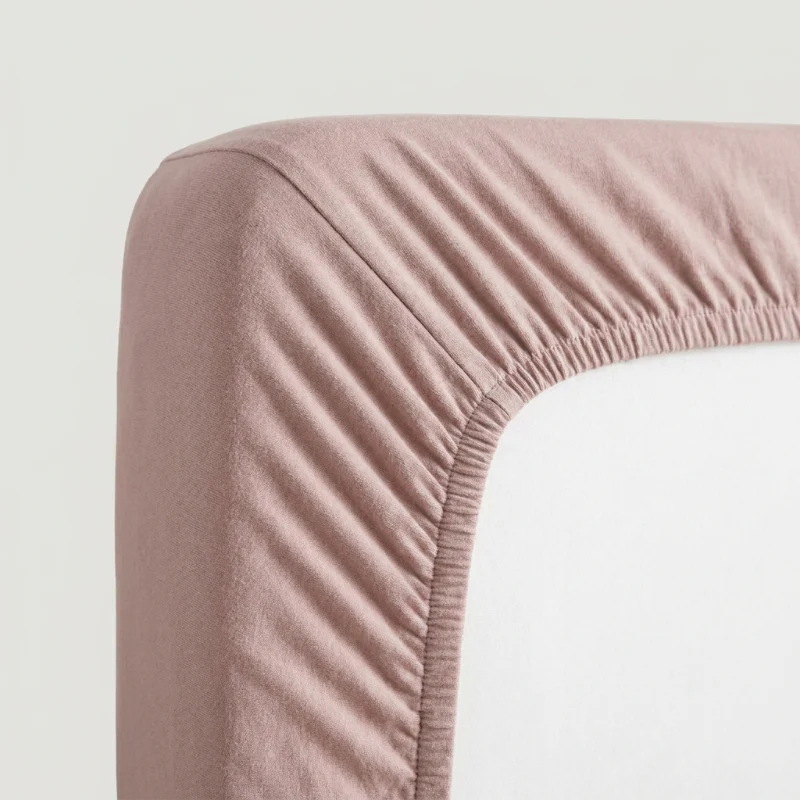 Hoeslaken Katoen - Jersey Stretch - Oud Roze - Image 5