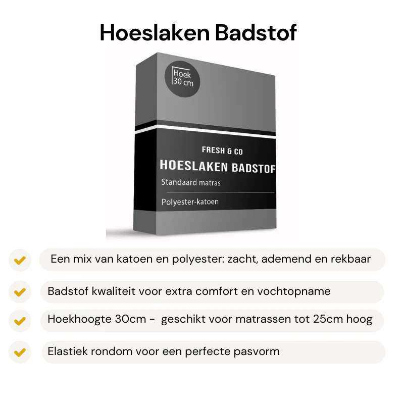 Hoeslaken - Badstof - Antraciet - Image 3