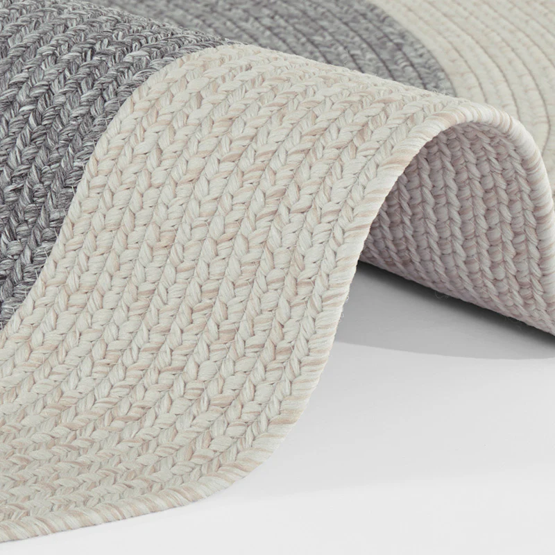 Jute Buitenkleed Braids Rond - Grijs/Creme - Image 3