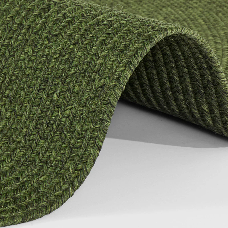 Jute Buitenkleed Braids Rond - Groen - Image 3