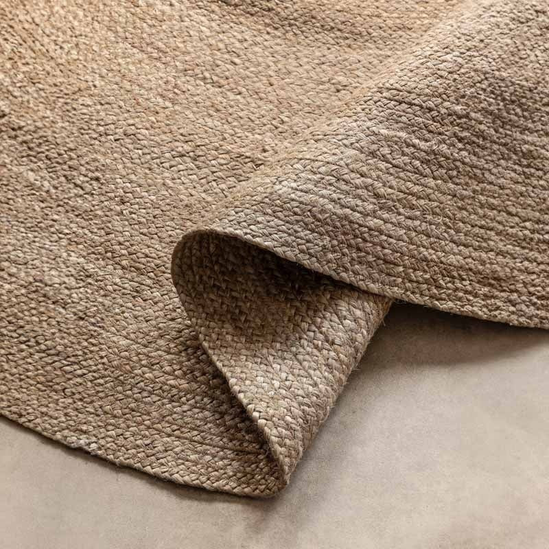 Jute Vloerkleed Geweven - Rond - Bruin - Image 4