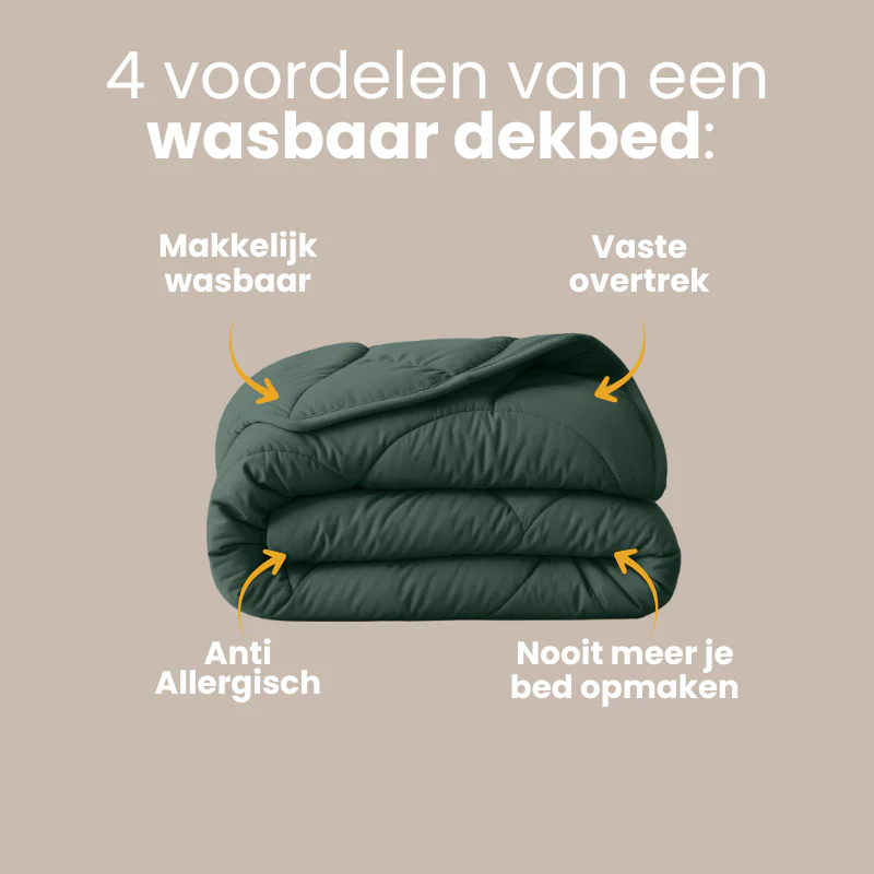 Lazy Dekbed Zonder Overtrek - Uni - Donkergroen - Image 2
