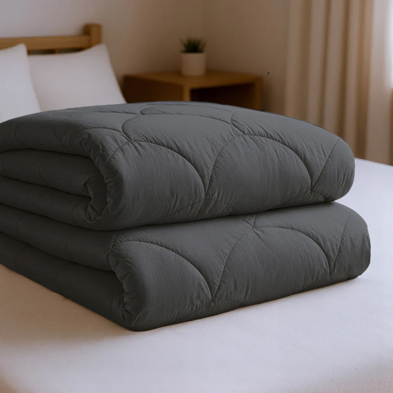 Lazy Dekbed Zonder Overtrek - Double Face - Antraciet/Off White - Image 6