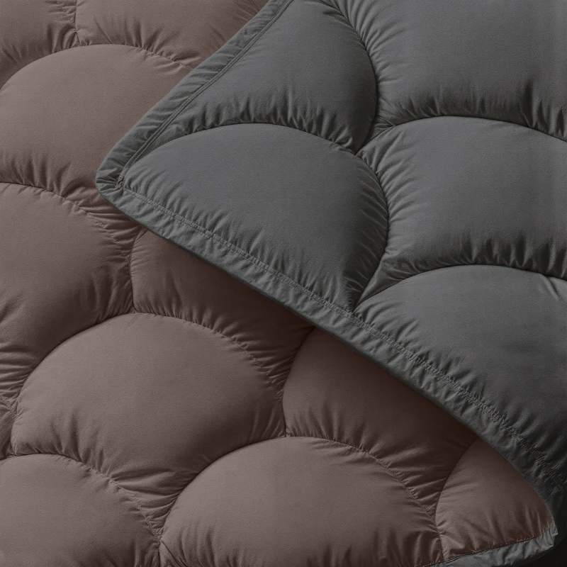 Lazy Dekbed Zonder Overtrek - Double Face - Bruin/Antraciet - Image 12