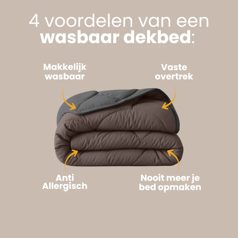 Lazy Dekbed Zonder Overtrek - Double Face - Bruin/Antraciet - Image 4