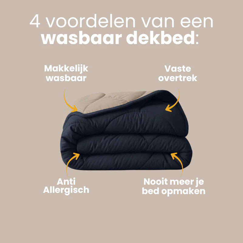 Lazy Dekbed Zonder Overtrek - Double Face - Antraciet /Taupe - Image 10