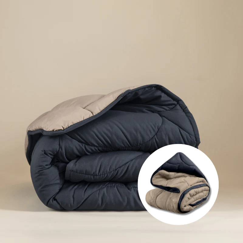 Lazy Dekbed Zonder Overtrek - Double Face - Antraciet /Taupe - Image 6
