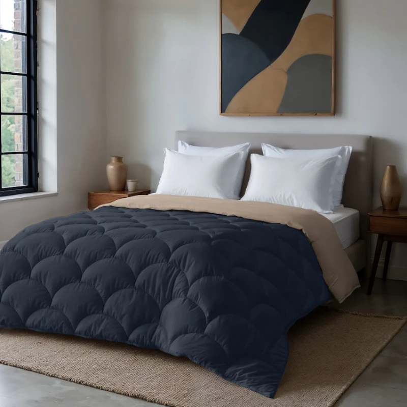 Lazy Dekbed Zonder Overtrek - Double Face - Antraciet /Taupe - Image 8