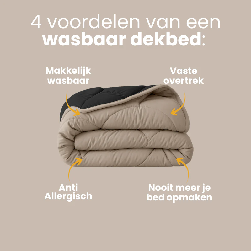Lazy Dekbed Zonder Overtrek - Double Face - Zwart/Taupe - Image 8