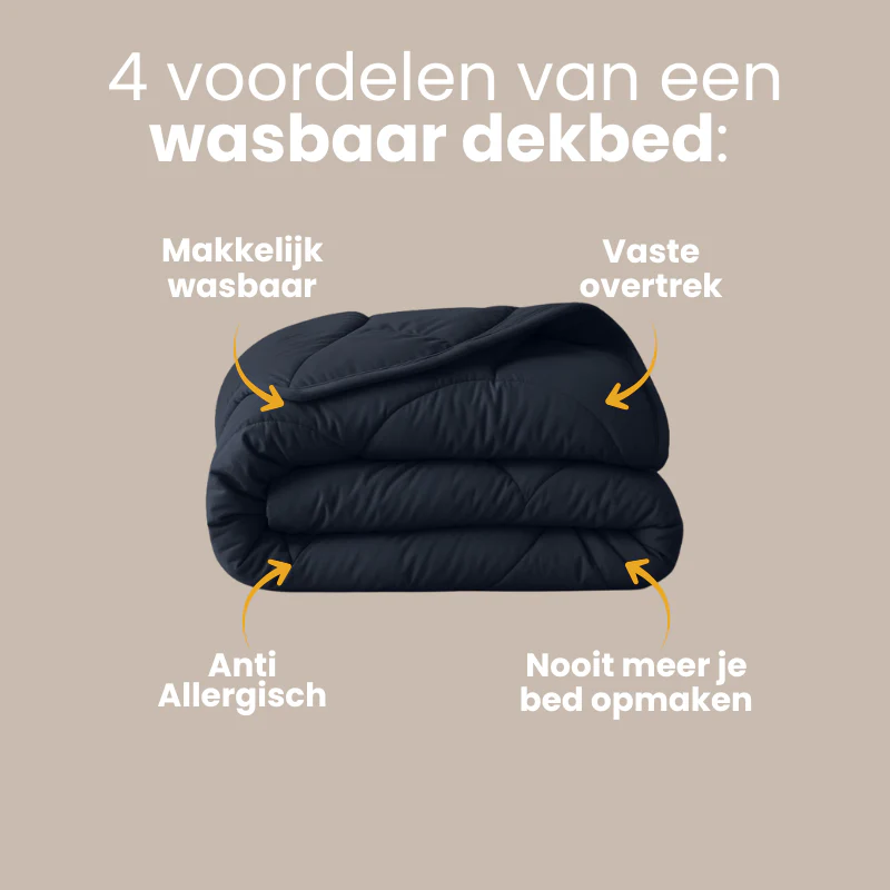 Lazy Dekbed Zonder Overtrek - Uni - Antraciet/Navy - Image 9