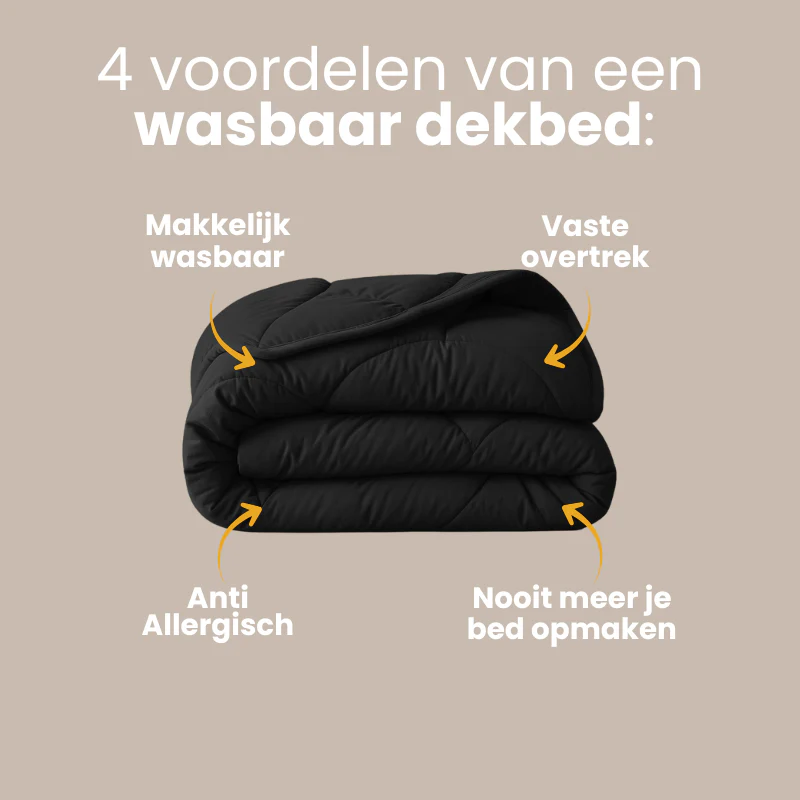 Lazy Dekbed Zonder Overtrek - Uni - Zwart - Image 3