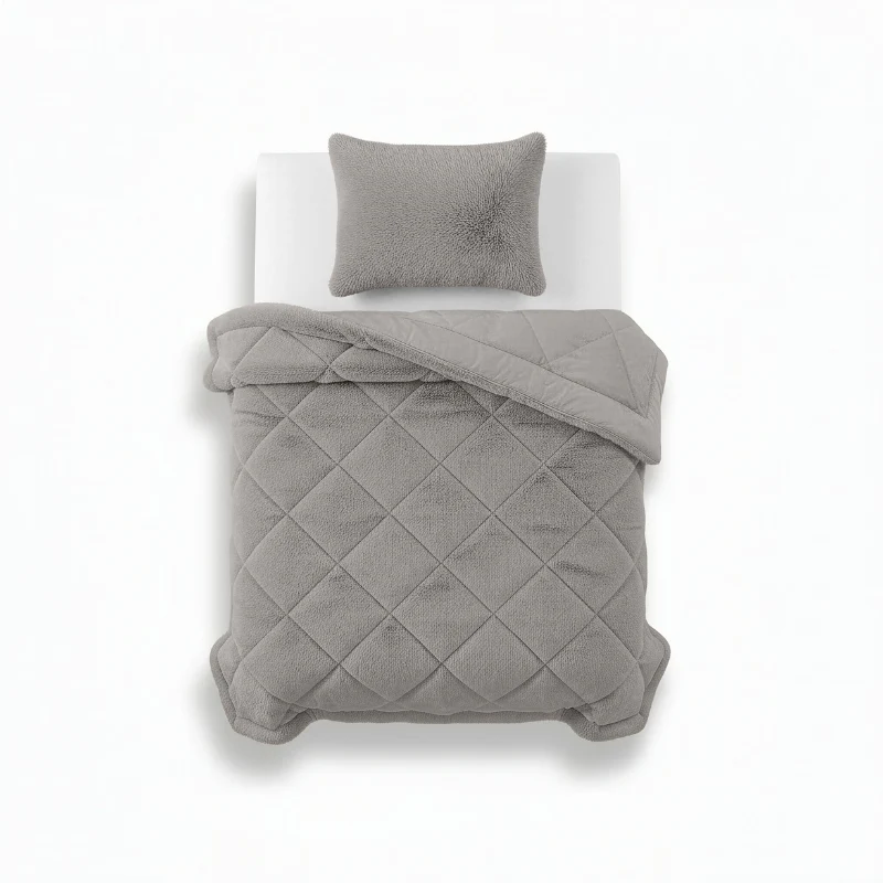 Lazy Dekbed Zonder Overtrek - Teddy Fur - Grijs - Image 10